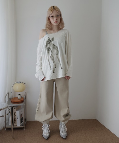 Ulysses(ユリシス)の「バンビプリントオフショルカットソー(Tシャツ/カットソー・レディース・ホワイト・M)」の5枚目の写真