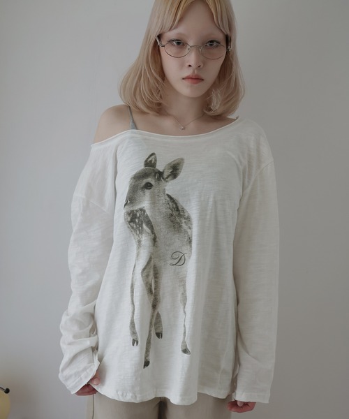 Ulysses(ユリシス)の「バンビプリントオフショルカットソー(Tシャツ/カットソー・レディース・ホワイト・M)」の17枚目の写真