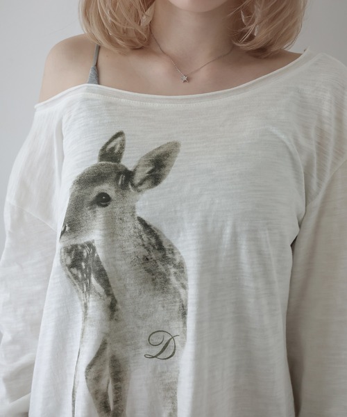 Ulysses(ユリシス)の「バンビプリントオフショルカットソー(Tシャツ/カットソー・レディース・ホワイト・M)」の19枚目の写真