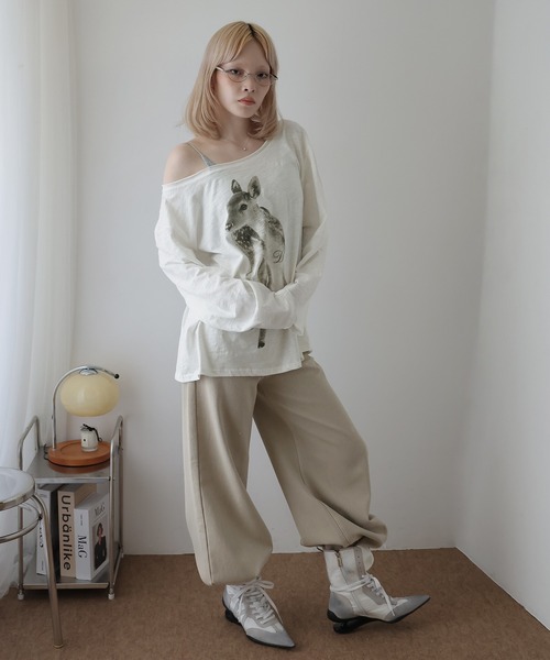 Ulysses(ユリシス)の「バンビプリントオフショルカットソー(Tシャツ/カットソー・レディース・ホワイト・M)」の7枚目の写真