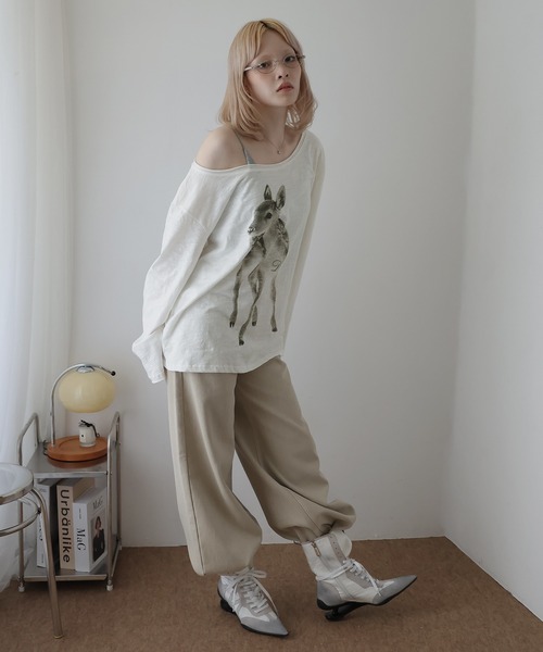 Ulysses(ユリシス)の「バンビプリントオフショルカットソー(Tシャツ/カットソー・レディース・ホワイト・M)」の8枚目の写真