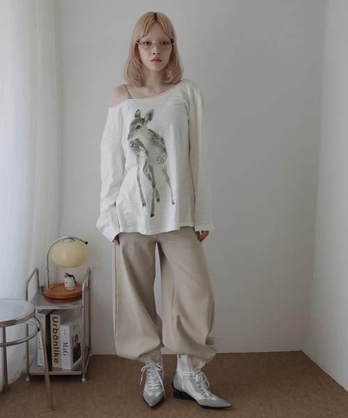 Ulysses(ユリシス)の「バンビプリントオフショルカットソー(Tシャツ/カットソー・レディース・ホワイト・M)」の10枚目の写真