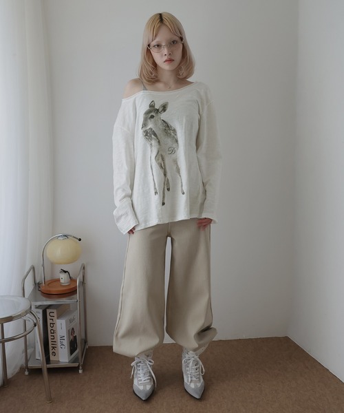 Ulysses(ユリシス)の「バンビプリントオフショルカットソー(Tシャツ/カットソー・レディース・ホワイト・M)」の11枚目の写真