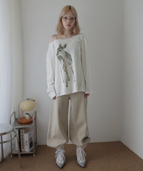 Ulysses(ユリシス)の「バンビプリントオフショルカットソー(Tシャツ/カットソー・レディース・ホワイト・M)」の12枚目の写真
