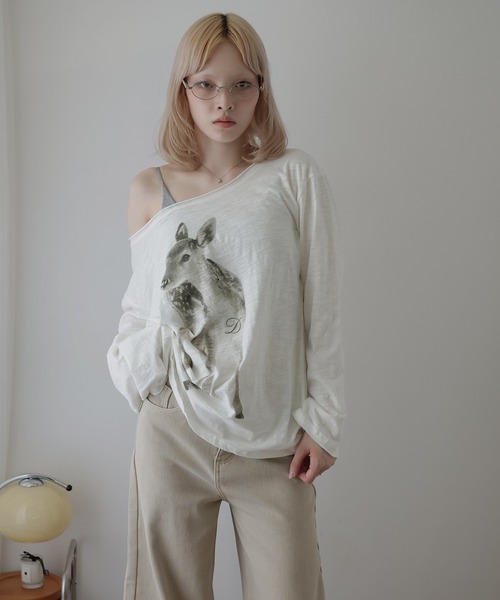 Ulysses(ユリシス)の「バンビプリントオフショルカットソー(Tシャツ/カットソー・レディース・ホワイト・M)」の15枚目の写真