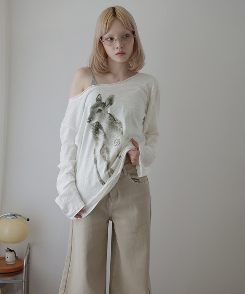 Ulysses(ユリシス)の「バンビプリントオフショルカットソー(Tシャツ/カットソー・レディース・ホワイト・M)」の16枚目の写真