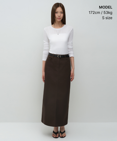 MUSINSA STANDARD WOMAN（ムシンサスタンダードウーマン）の「ウィメンズソフトリブ長袖Tシャツ[ホワイト]（Tシャツ/カットソー・レディース・その他・MEDIUM/LARGE/X-SMALL/SMALL）」の2枚目の写真