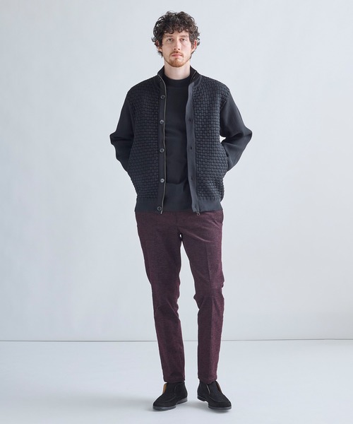 MEN'S BIGI（メンズビギ）の「杢コーデュロイクリースラインパンツ［ストレッチ］（スラックス・メンズ・ブラック/ワイン/ネイビー・01/03/04/02）」の6枚目の写真