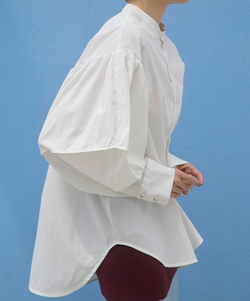 OMMO(オーエムエムオー)の「GATHER SLEEVE SHIRT(シャツ/ブラウス・レディース・ホワイト/ブルー系その他・F)」の15枚目の写真