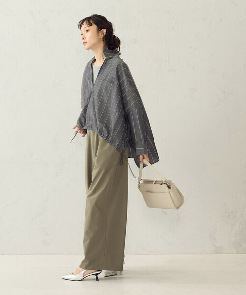 COMME CA ISM(コムサイズム)の「ストライプ スキッパーブラウス(シャツ/ブラウス・レディース・ブルー系その他/グレー系その他・FREE)」の4枚目の写真