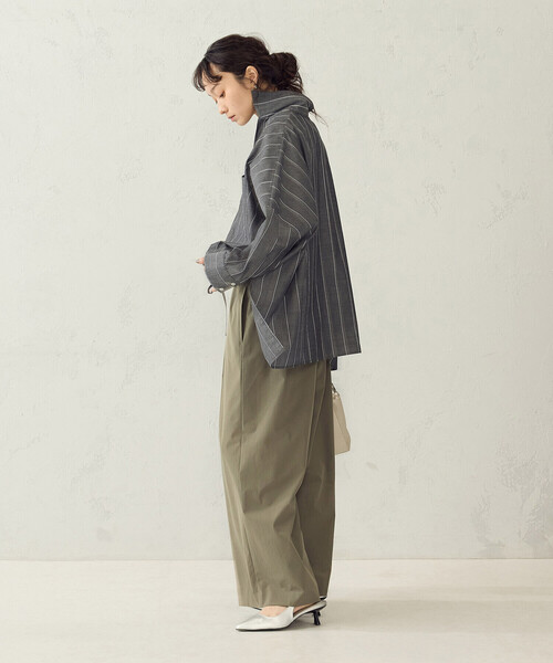 COMME CA ISM(コムサイズム)の「ストライプ スキッパーブラウス(シャツ/ブラウス・レディース・ブルー系その他/グレー系その他・FREE)」の13枚目の写真