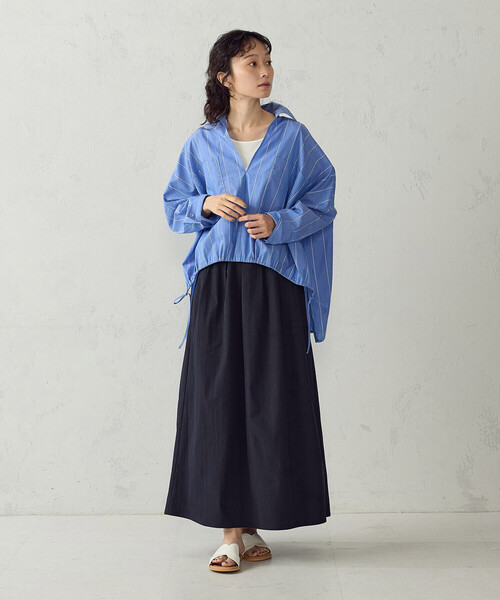 COMME CA ISM(コムサイズム)の「ストライプ スキッパーブラウス(シャツ/ブラウス・レディース・ブルー系その他/グレー系その他・FREE)」の17枚目の写真