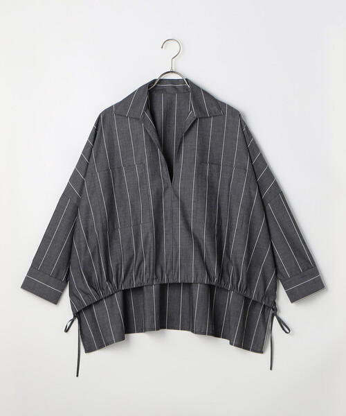 COMME CA ISM(コムサイズム)の「ストライプ スキッパーブラウス(シャツ/ブラウス・レディース・ブルー系その他/グレー系その他・FREE)」の21枚目の写真