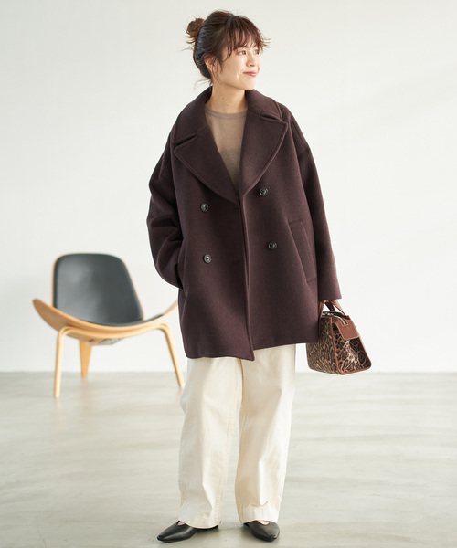 Spick & Span(スピックアンドスパン)の「《新色有り / 追加》TICCA / ティッカ ピーコート(ピーコート・レディース・ブラウン/ネイビー/ベージュ系その他・FREE)」の4枚目の写真