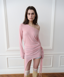 THREE-WAY LAYERED LONG SLEEVE TOP, PINK