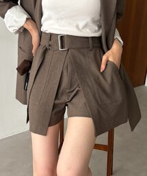 【セットアップ対応】スカートレイヤードショートパンツ