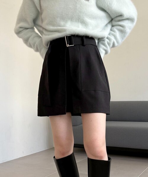 CAPRICIEUX LE'MAGE(カプリシューレマージュ)の「【セットアップ対応】スカートレイヤードショートパンツ(その他パンツ・レディース・モカ/ブラック/ベージュ・38/36)」の6枚目の写真