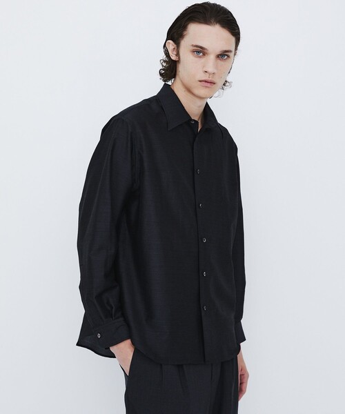 UNITED TOKYO(ユナイテッドトウキョウ)の「【数量限定生産】WOOL SILK RELAX SHIRT |高級素材/シルク/秋服/防臭性/通気性/吸湿性(シャツ/ブラウス・メンズ・ブラック/グレイッシュベージュ・1/2)」の18枚目の写真