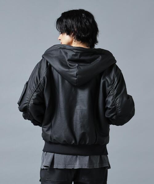 DANKE SCHON(ダンケシェーン)の「DankeSchon/ダンケシェーン/PU COATING HOOD BLOUSON(ブルゾン・メンズ・ブラック系その他・M/L)」の2枚目の写真