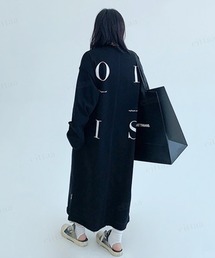 OISISバックプリントアウトステッチロング丈スウェットワンピース