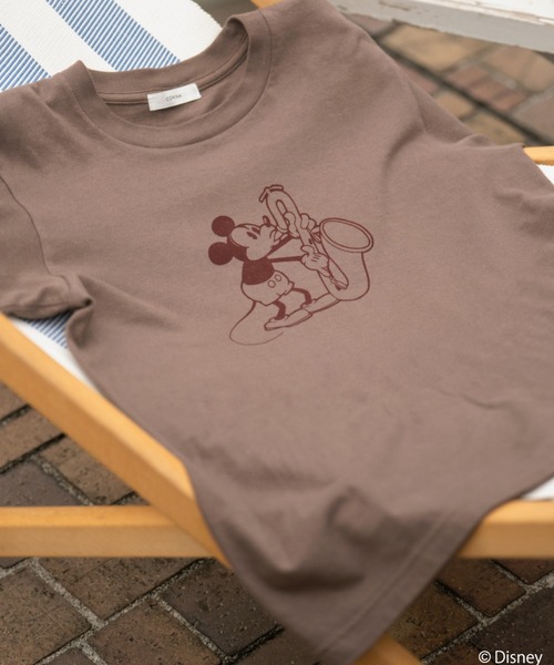COHINA(コヒナ)の「【GOOD ROCK SPEED】<Mickey> playing jazz Tシャツ 【低身長・小柄女性】(Tシャツ/カットソー・レディース・ブラウン・ONE SIZE)」の5枚目の写真