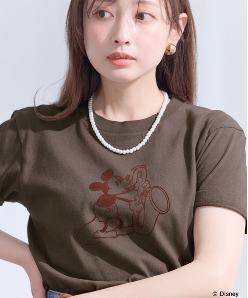 COHINA(コヒナ)の「【GOOD ROCK SPEED】<Mickey> playing jazz Tシャツ 【低身長・小柄女性】(Tシャツ/カットソー・レディース・ブラウン・ONE SIZE)」の8枚目の写真