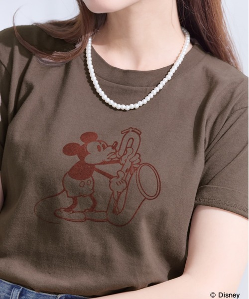 COHINA(コヒナ)の「【GOOD ROCK SPEED】<Mickey> playing jazz Tシャツ 【低身長・小柄女性】(Tシャツ/カットソー・レディース・ブラウン・ONE SIZE)」の7枚目の写真