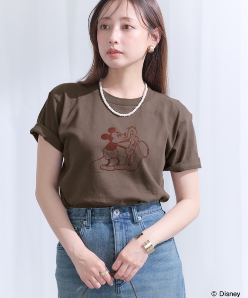 COHINA(コヒナ)の「【GOOD ROCK SPEED】<Mickey> playing jazz Tシャツ 【低身長・小柄女性】(Tシャツ/カットソー・レディース・ブラウン・ONE SIZE)」の10枚目の写真