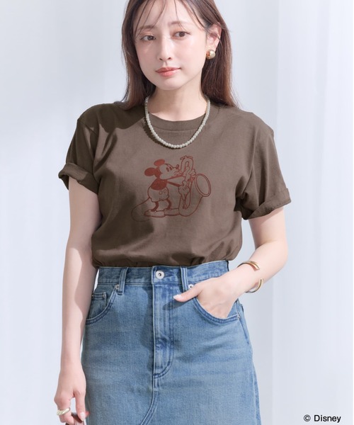 COHINA(コヒナ)の「【GOOD ROCK SPEED】<Mickey> playing jazz Tシャツ 【低身長・小柄女性】(Tシャツ/カットソー・レディース・ブラウン・ONE SIZE)」の11枚目の写真