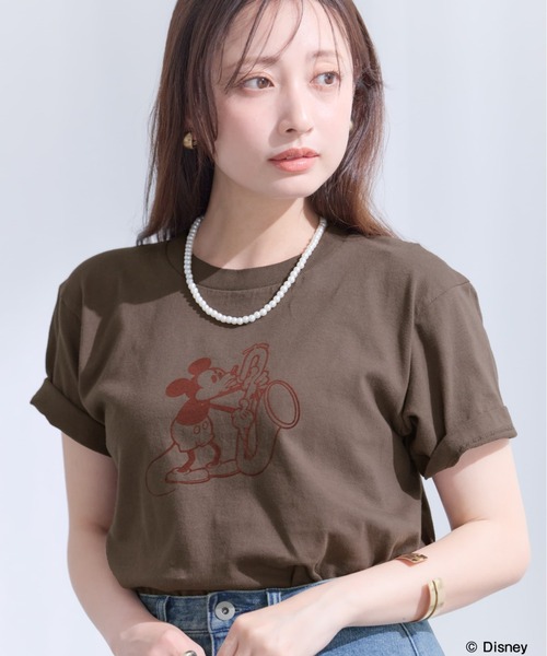 COHINA(コヒナ)の「【GOOD ROCK SPEED】<Mickey> playing jazz Tシャツ 【低身長・小柄女性】(Tシャツ/カットソー・レディース・ブラウン・ONE SIZE)」の12枚目の写真