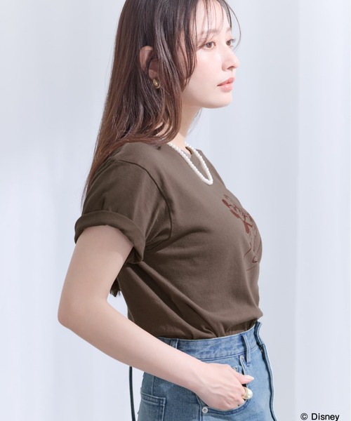COHINA(コヒナ)の「【GOOD ROCK SPEED】<Mickey> playing jazz Tシャツ 【低身長・小柄女性】(Tシャツ/カットソー・レディース・ブラウン・ONE SIZE)」の13枚目の写真