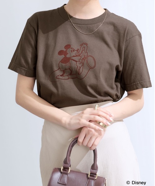COHINA(コヒナ)の「【GOOD ROCK SPEED】<Mickey> playing jazz Tシャツ 【低身長・小柄女性】(Tシャツ/カットソー・レディース・ブラウン・ONE SIZE)」の20枚目の写真