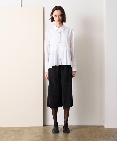 Marilyn Moon（マリリンムーン）の「tuck flare shirt（シャツ/ブラウス・レディース・ネイビー/ホワイト/ブルーグレー/バーガンディー・FREE）」の11枚目の写真
