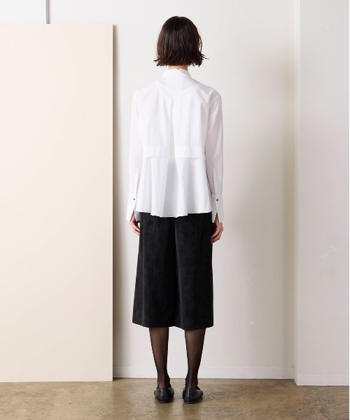 Marilyn Moon（マリリンムーン）の「tuck flare shirt（シャツ/ブラウス・レディース・ネイビー/ホワイト/ブルーグレー/バーガンディー・FREE）」の14枚目の写真