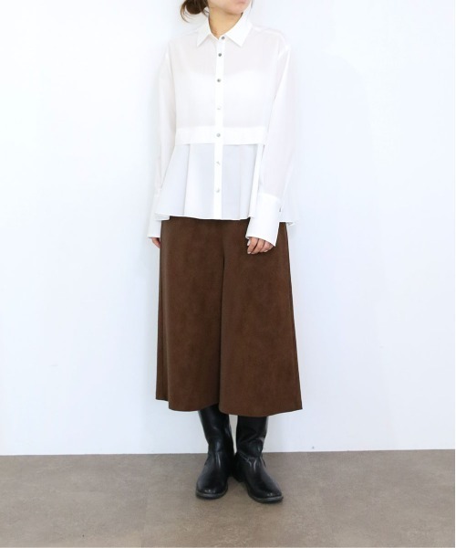 Marilyn Moon（マリリンムーン）の「tuck flare shirt（シャツ/ブラウス・レディース・ネイビー/ホワイト/ブルーグレー/バーガンディー・FREE）」の15枚目の写真