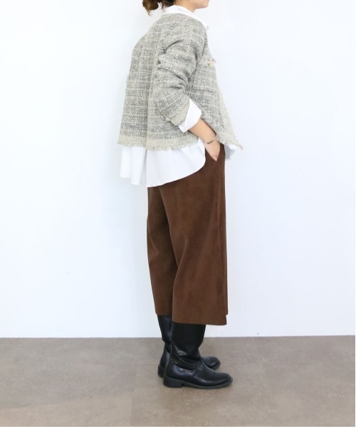 Marilyn Moon（マリリンムーン）の「tuck flare shirt（シャツ/ブラウス・レディース・ネイビー/ホワイト/ブルーグレー/バーガンディー・FREE）」の17枚目の写真