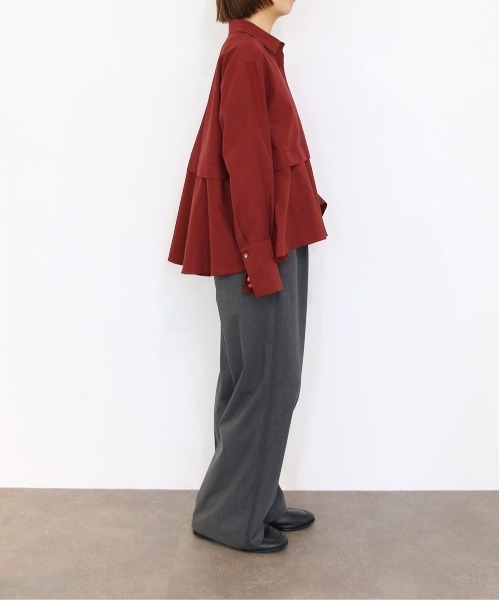 Marilyn Moon（マリリンムーン）の「tuck flare shirt（シャツ/ブラウス・レディース・ネイビー/ホワイト/ブルーグレー/バーガンディー・FREE）」の20枚目の写真