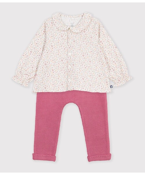 PETIT BATEAU（プチバトー）の「ベビー２点セット（シャツ/ブラウス・キッズ・その他1・6MONTH/12MONTH/18MONTH）」の2枚目の写真