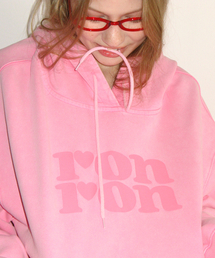 PIGMENT LOGO HOODIE PINK