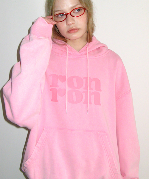RONRON（ロンロン）の「PIGMENT LOGO HOODIE PINK（パーカー・レディース・その他・FREE）」の5枚目の写真