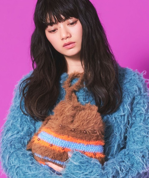 Casselini（キャセリーニ）の「Casselini(キャセリーニ)Fluffy Mix Bag（ショルダーバッグ・レディース・レッド/ブラウン/ブラック・FREE）」の3枚目の写真