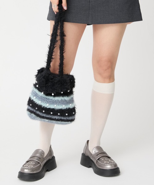 Casselini（キャセリーニ）の「Casselini(キャセリーニ)Fluffy Mix Bag（ショルダーバッグ・レディース・レッド/ブラウン/ブラック・FREE）」の11枚目の写真