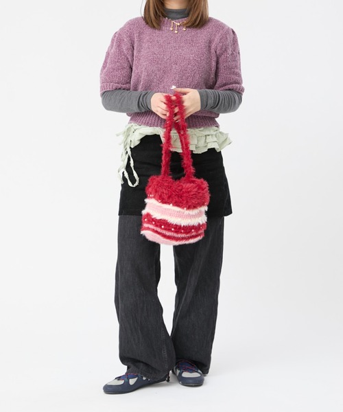 Casselini（キャセリーニ）の「Casselini(キャセリーニ)Fluffy Mix Bag（ショルダーバッグ・レディース・レッド/ブラウン/ブラック・FREE）」の20枚目の写真
