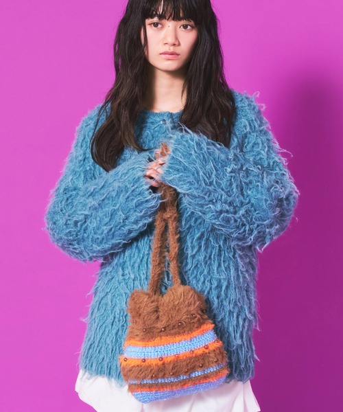 Casselini（キャセリーニ）の「Casselini(キャセリーニ)Fluffy Mix Bag（ショルダーバッグ・レディース・レッド/ブラウン/ブラック・FREE）」の22枚目の写真