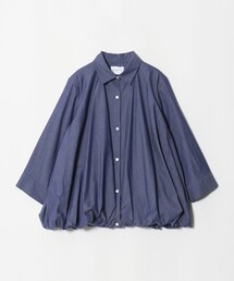 コットン 8分袖 バルーン シャツ