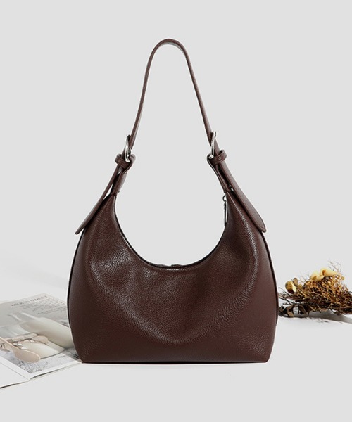 STYLEBLOCK(スタイルブロック)の「2WAYワンハンドルラウンドショルダーバッグ/ペットボトル収納可(ショルダーバッグ・レディース・ダークブラウン/ブラック・FREE)」の17枚目の写真