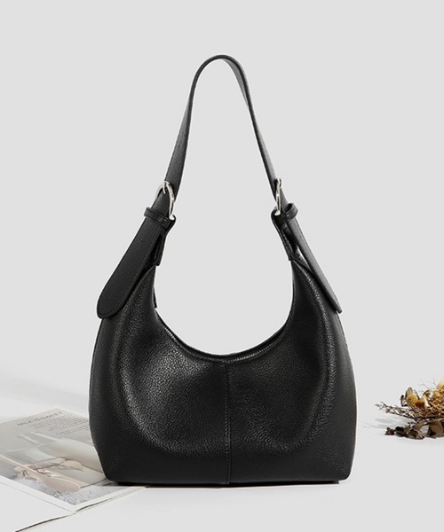STYLEBLOCK(スタイルブロック)の「2WAYワンハンドルラウンドショルダーバッグ/ペットボトル収納可(ショルダーバッグ・レディース・ダークブラウン/ブラック・FREE)」の7枚目の写真