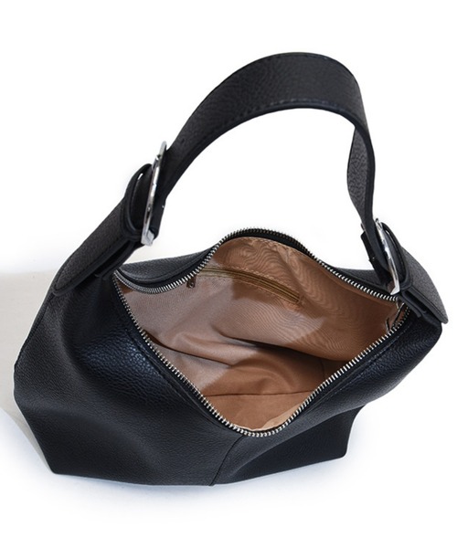 STYLEBLOCK(スタイルブロック)の「2WAYワンハンドルラウンドショルダーバッグ/ペットボトル収納可(ショルダーバッグ・レディース・ダークブラウン/ブラック・FREE)」の9枚目の写真