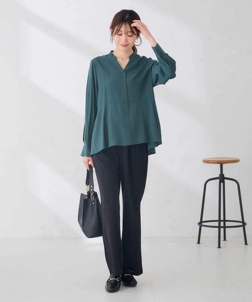 a.v.v(アーヴェヴェ)の「ジャージー セミフレア パンツ(その他パンツ・レディース・ブラック/アイボリー・38/40)」の8枚目の写真