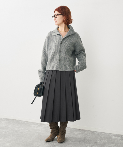 Spick & Span(スピックアンドスパン)の「ミディプリーツスカート(スカート・レディース・ブラウン/チャコールグレー・36/38)」の17枚目の写真